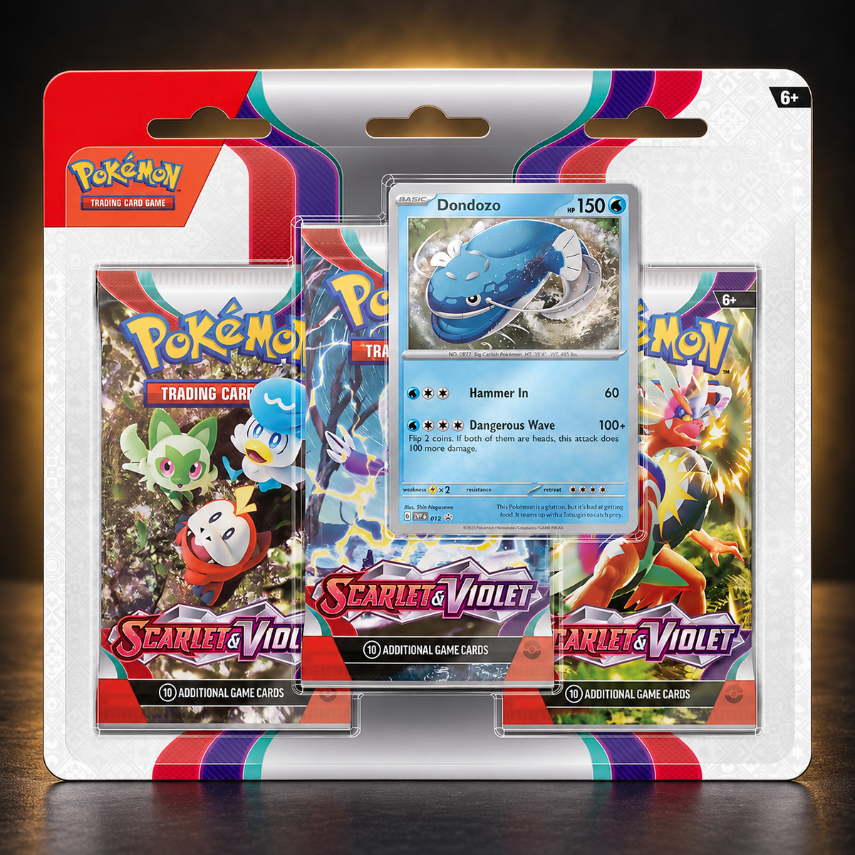 Pokémon TCG: Scarlet & Violet 3-Pack Blister – Dondozo
