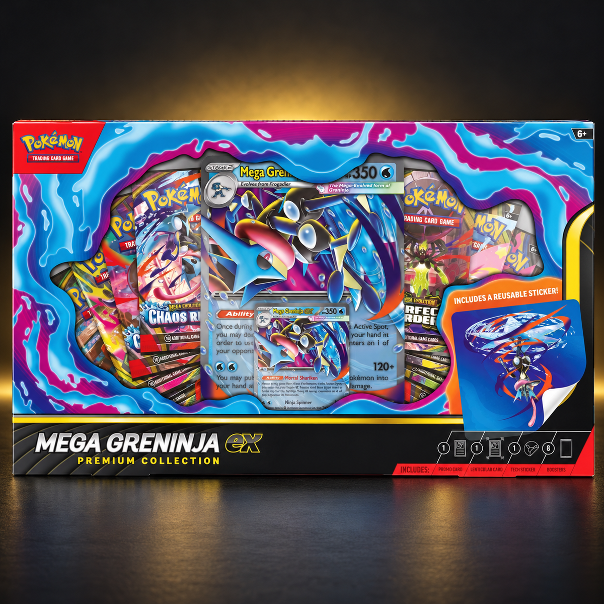 Mega Greninja ex Premium Collection — sealed box front